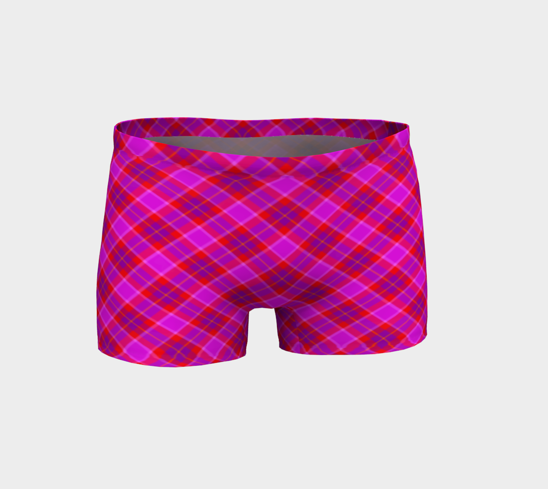 Short Shorts - Pink Tartan