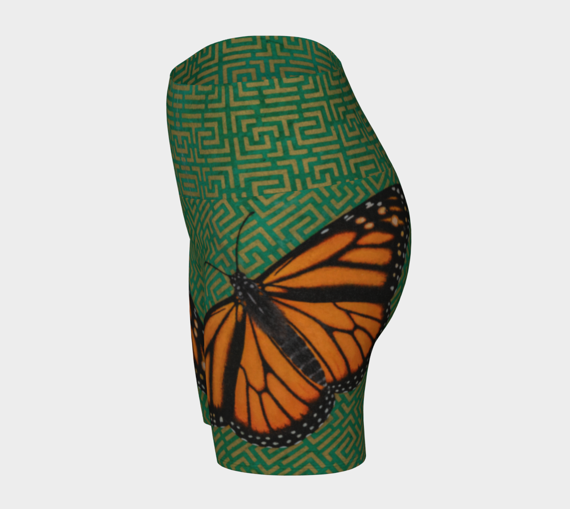 Yoga Shorts - Monarch Butterfly