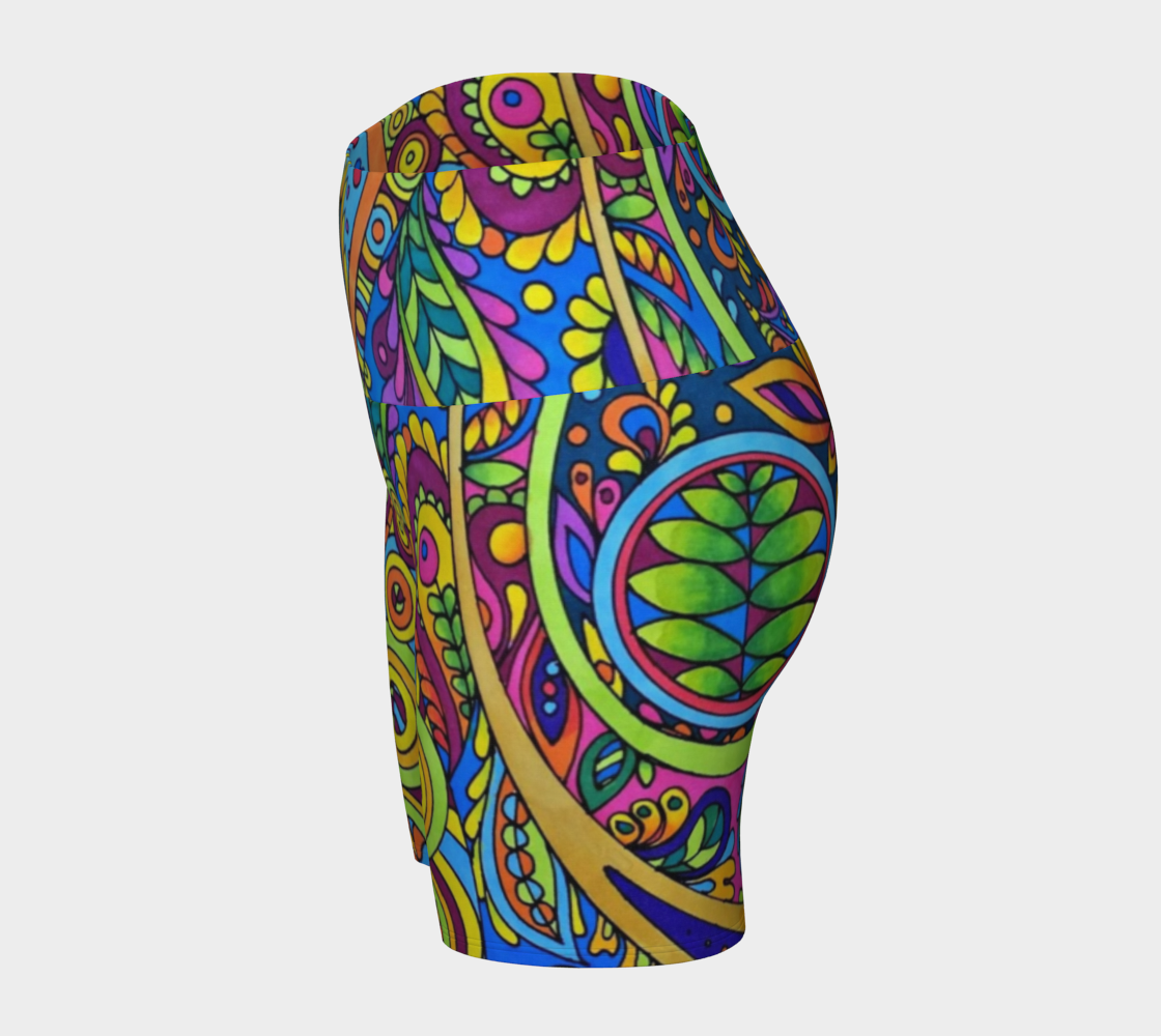 Yoga Shorts - Crazy Paisley