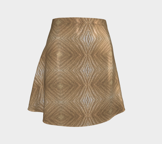 Flare Skirt - Gold Geometric