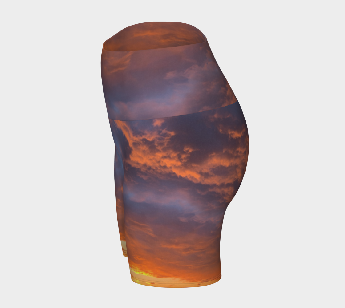 Yoga Shorts - Victoria Sunset