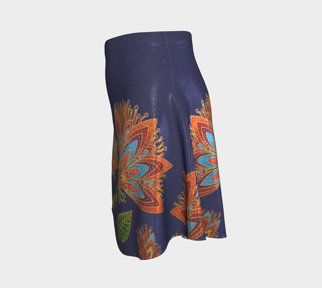 Flare Skirt - Fab Floral Blue