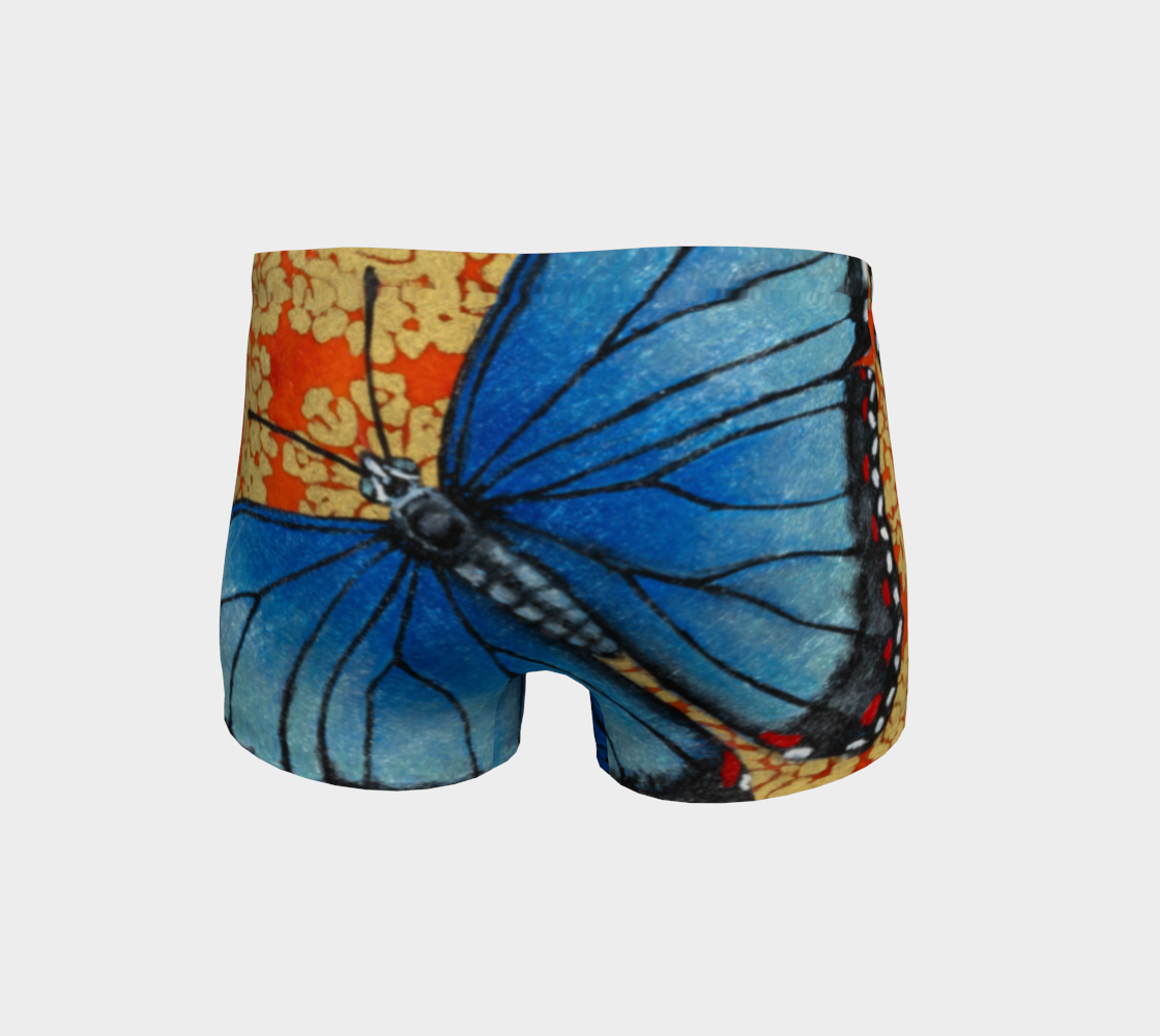 Short Shorts - Blue Morpho Butterfly