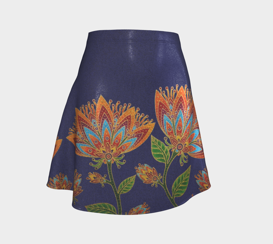 Flare Skirt - Fab Floral Blue