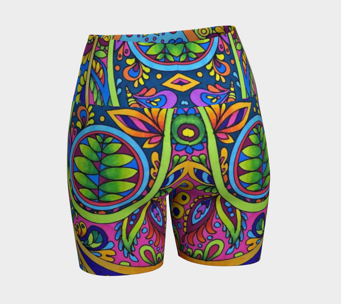 Yoga Shorts - Crazy Paisley