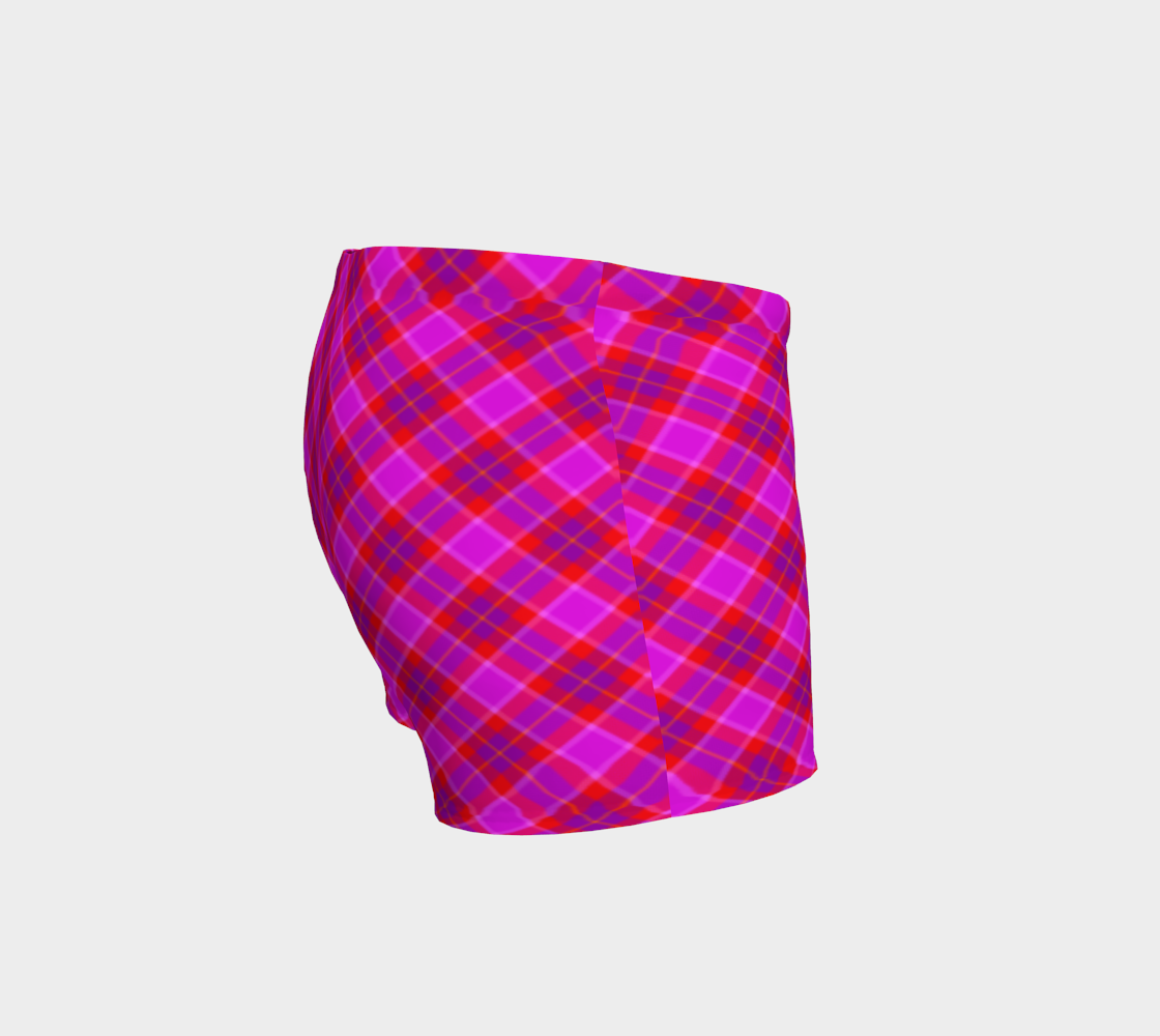 Short Shorts - Pink Tartan