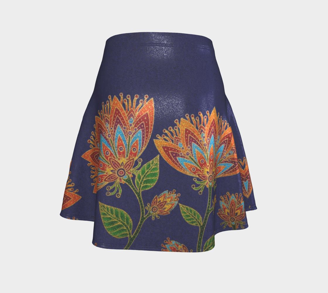 Flare Skirt - Fab Floral Blue