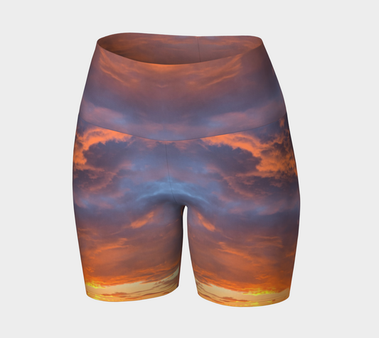 Yoga Shorts - Victoria Sunset